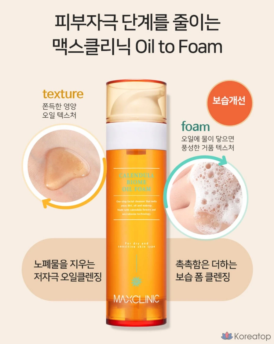 Очищающее масло MAXCLINIC Calendula Biome Oil Foam, 110 г, 1 шт.
