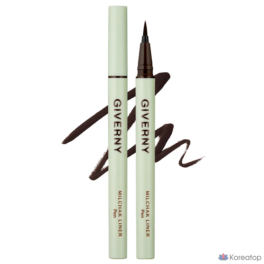 Подводка-фломастер для глаз Giverny Fixing Pen Liner, оттенок 02 Black Brown, 0.6 г, 1 шт.