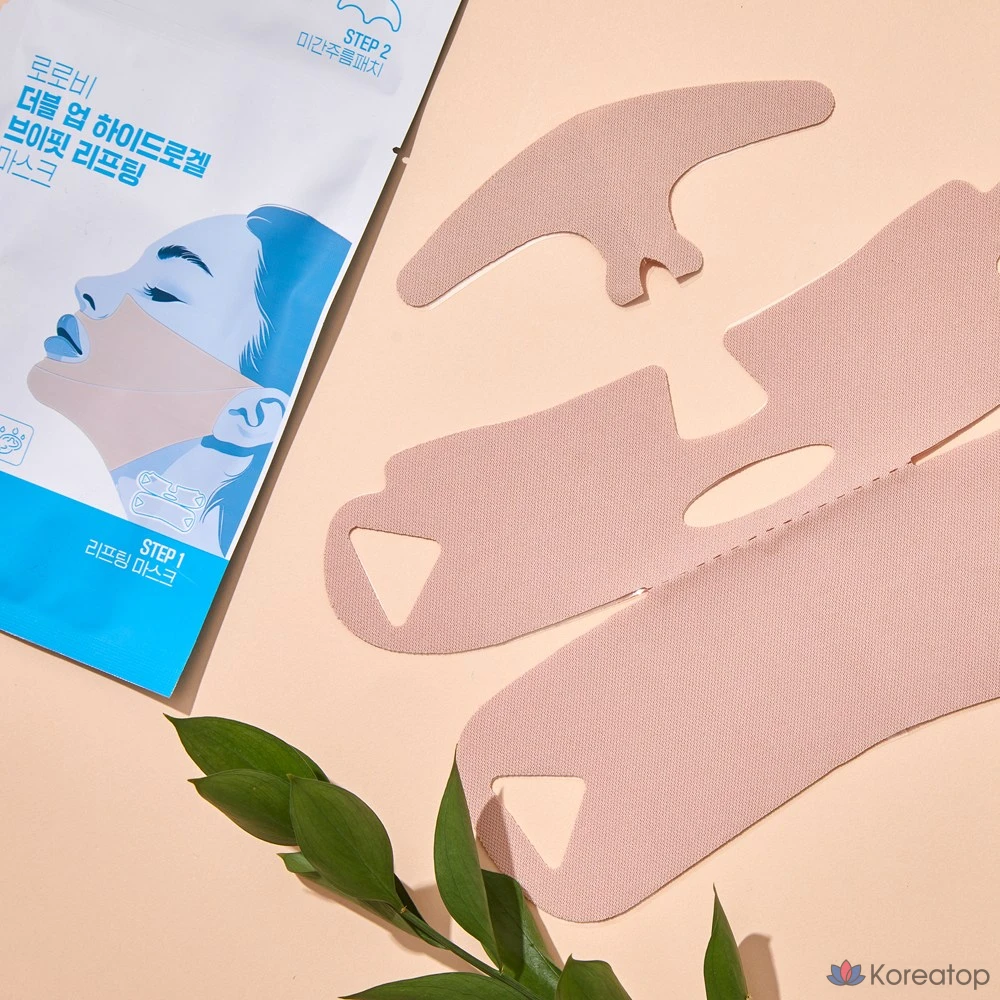 Тканевая маска для лица LOLO SKINNY Double Up Collagen Hydrogel V-Line Lifting Mask Sheet, 10 шт., фото 5