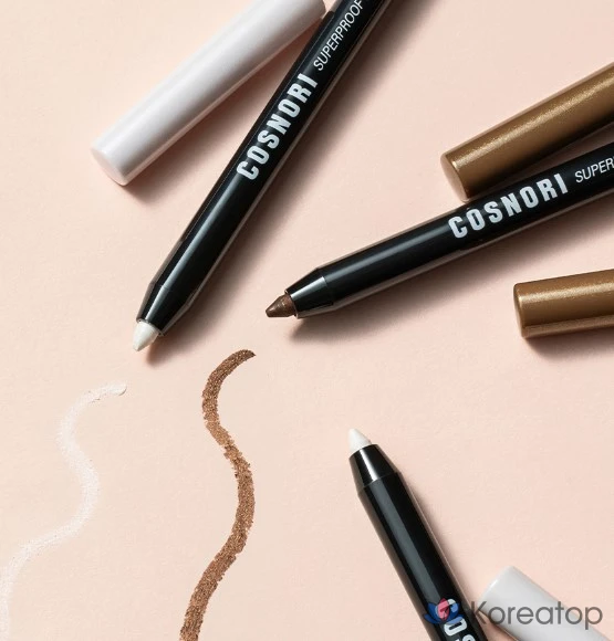 Гель-подводка для глаз Cosnori Superproof Fitting Gel Eyeliner Pencil, оттенок Glam Bronze, 0.4 г, 1 шт., фото 5