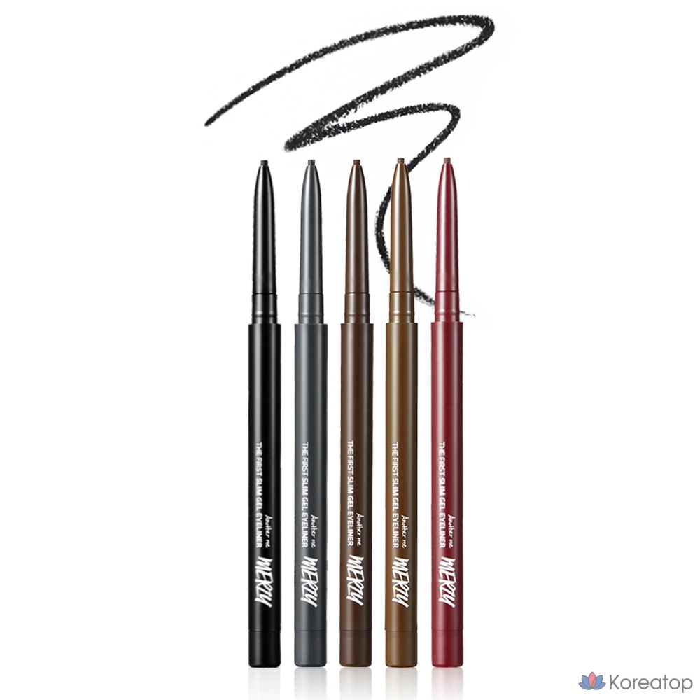 Подводка для глаз MERZY The First Slim Gel Eyeliner, оттенок GS5 Burgundy Berry, 0.05 г, 1 шт., фото 4