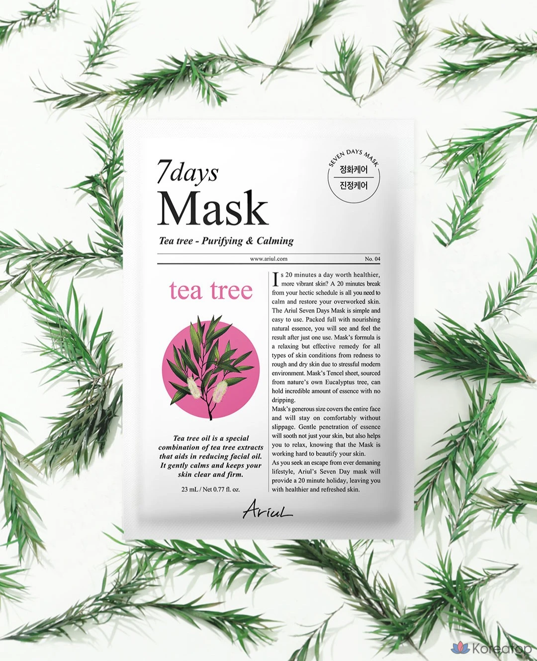 Тканевая маска для лица Ariul 7 Days Tea Tree M Mask, 40 шт., фото 4