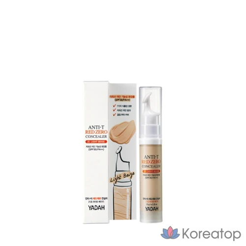 Консилер Yadah Anti-T Red Zero Concealer, оттенок Light Beige, 10 г, 1 шт.
