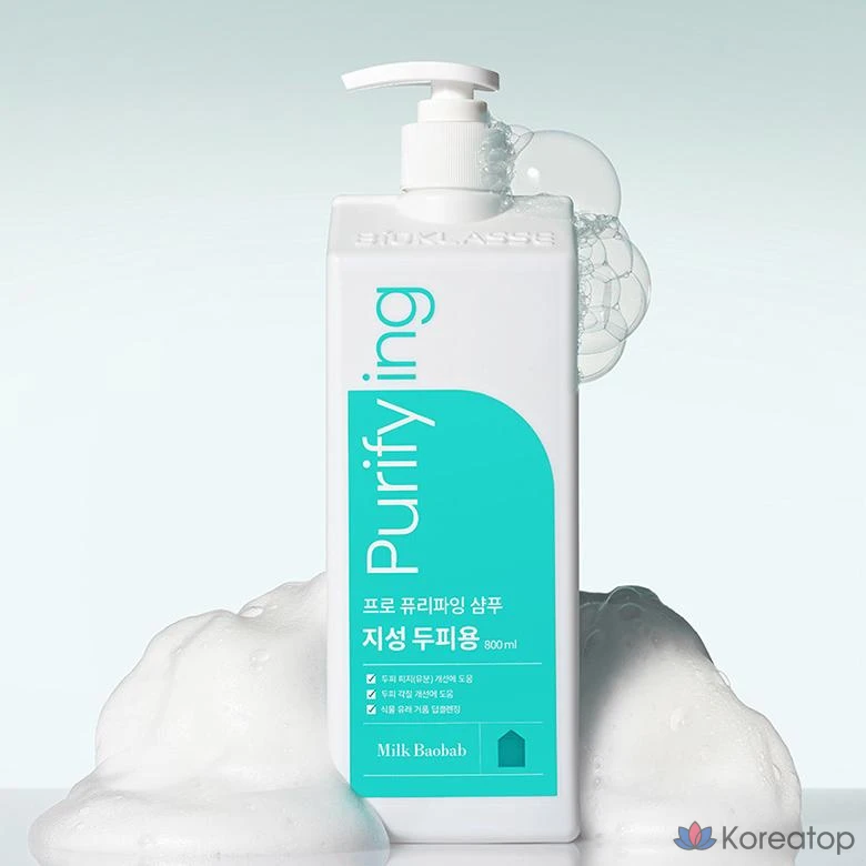 Шампунь Milk Baobab Pro Purifying Shampoo для жирной кожи головы, 800 мл, 1 шт.