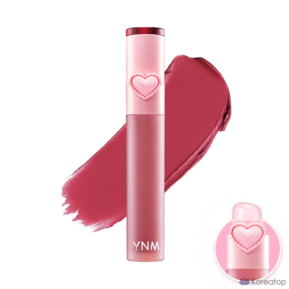 Тинт для губ YNM Heart Veil Tint, оттенок 05 Mauve Veil, 1 шт.