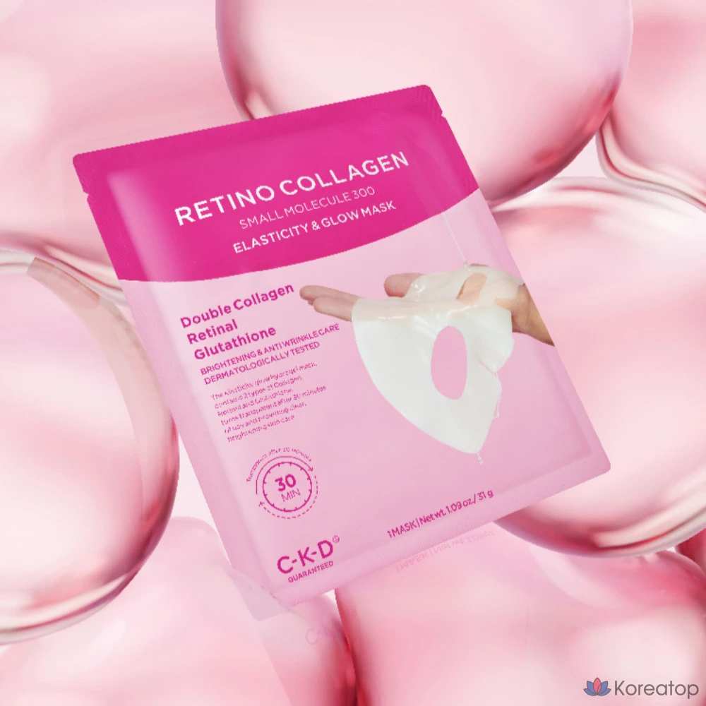 Тканевая маска для лица CKD Retino Collagen Elastic Glow Mask, 15 шт., фото 3