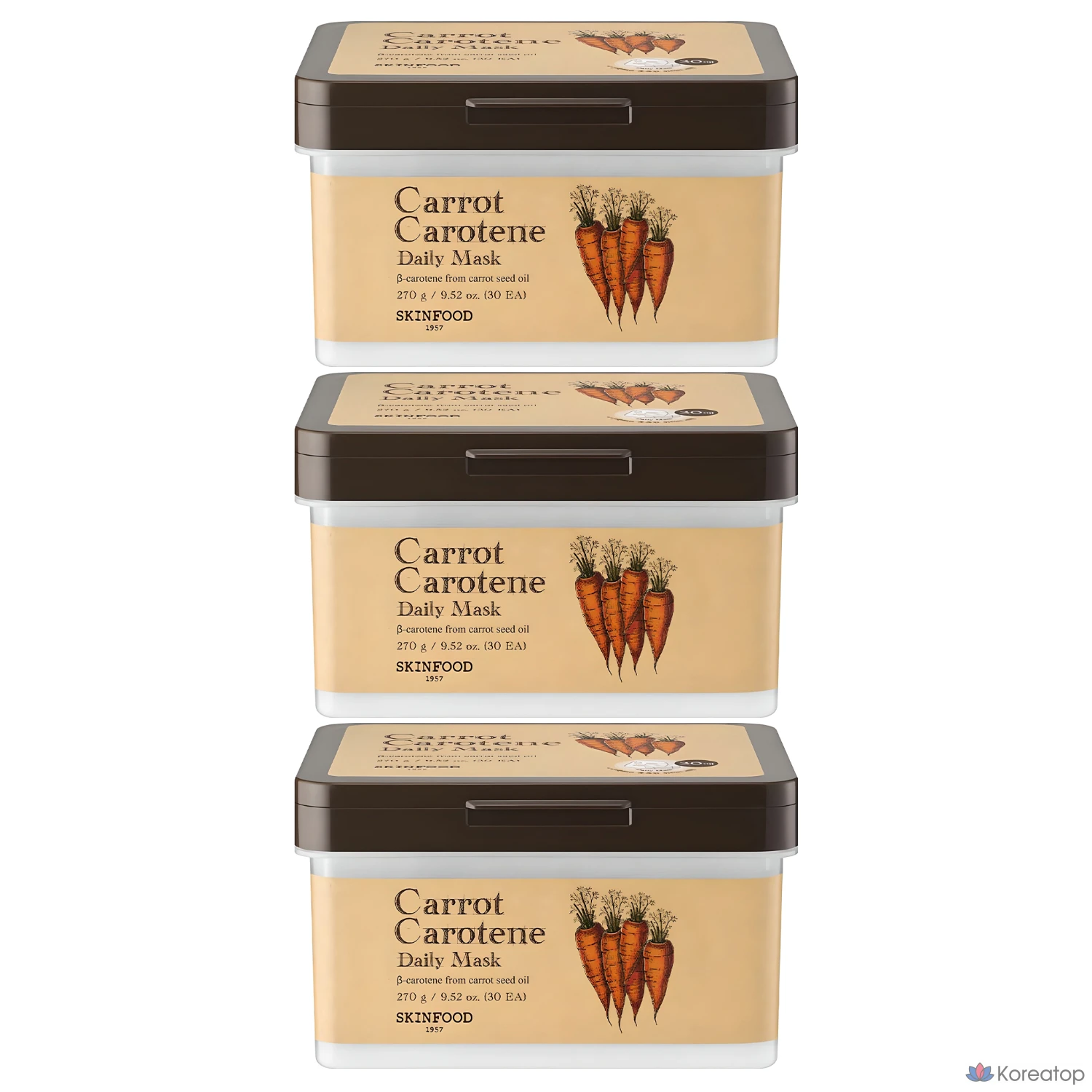 Тканевая маска для лица Skinfood Carrot Carotin Daily Mask, 90 шт.