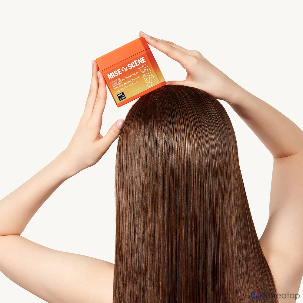 Маска для волос Mise en Scene Perfect Argan Capsule Repair Hair Mask, 180 г, 3 шт., фото 6