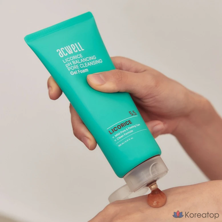 Очищающий гель-пена Acwell Licorice pH Balancing Pore Cleansing Gel Foam, 160 мл, 1 шт.