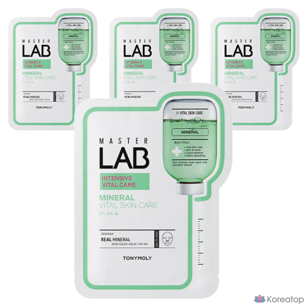 Тканевая маска для лица Tony Moly Master Lab Mineral Mask Sheet, 19 г, 4 шт.