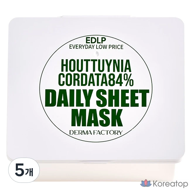 Тканевая маска для лица Derma Factory EDLP Centella Asiatica 84% Daily Sheet Mask, 5 шт.