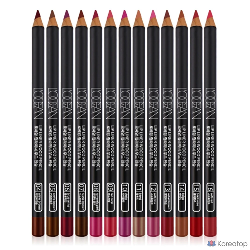 Карандаш для губ Heart Percent Overlip Volume Up Lip Liner Wood Pencil, оттенок 07 Nude Brown, 1 шт.