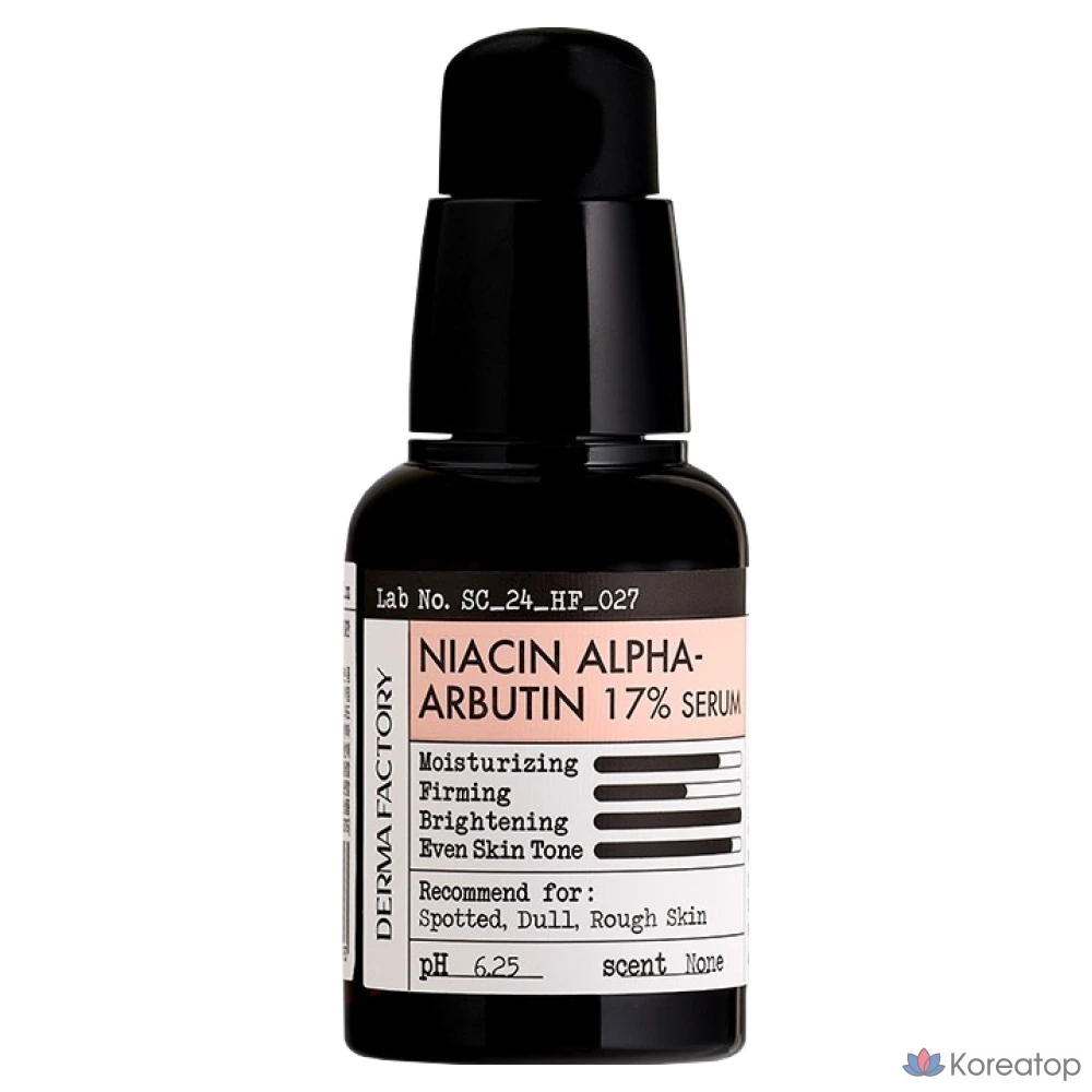 Сыворотка Derma Factory Niacin Alpha Arbutin 17% Serum, 30 мл, 1 шт.