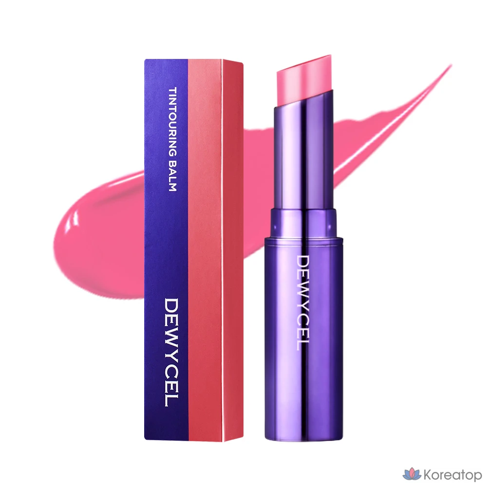 Тинт-бальзам для губ DEWYCEL Tintouring Tinted Lip Balm, оттенок 01 Rare Pink, 4.5 г, 1 шт.