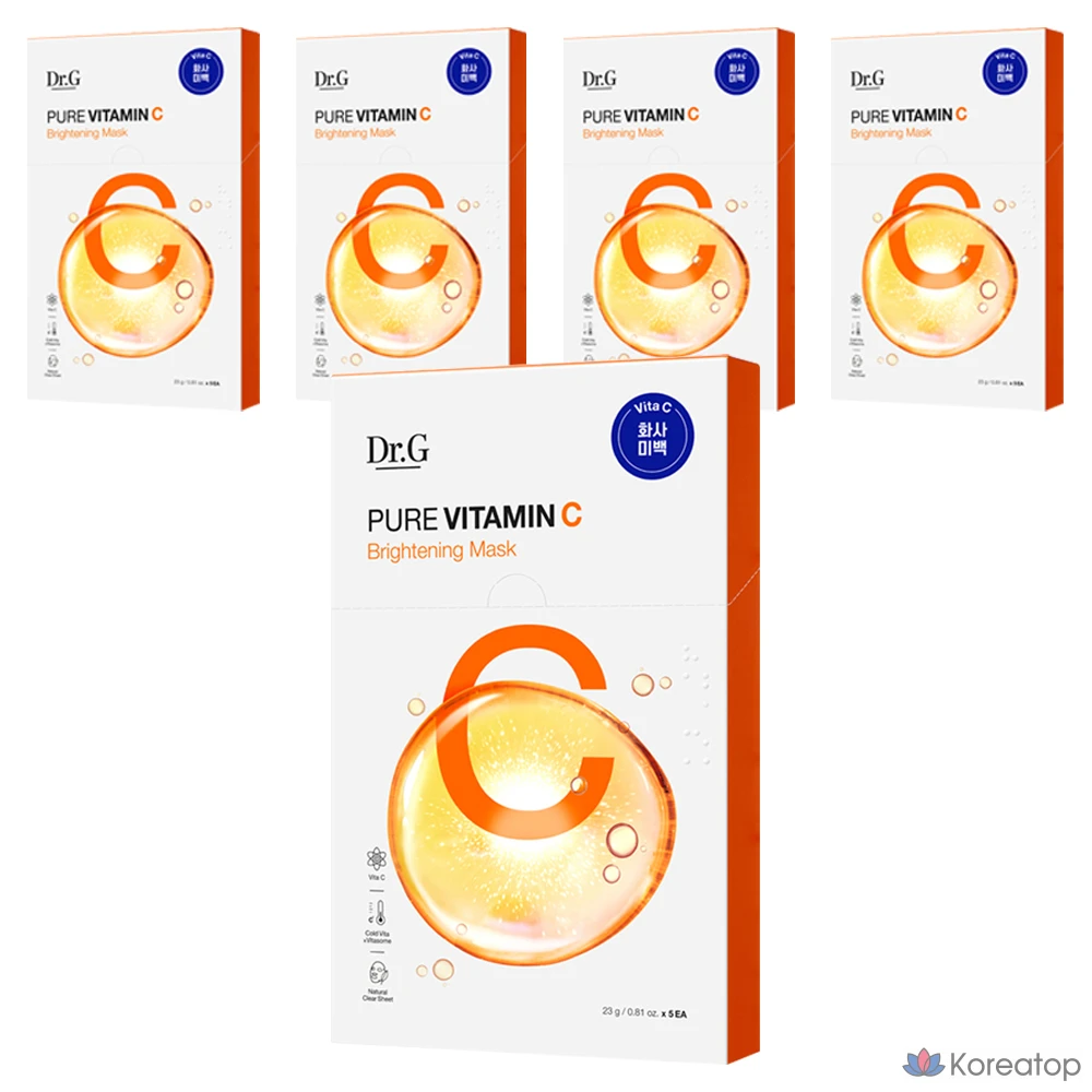 Тканевая маска для лица Dr. G Pure Vitamin C Brightening Mask, 20 шт.