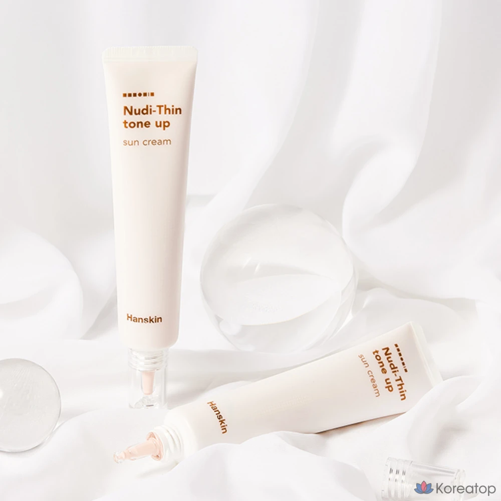 Солнцезащитный крем HANSKIN Nudie Sheer Tone-Up Sun Cream SPF50+ PA++++, 40 мл, 1 шт.