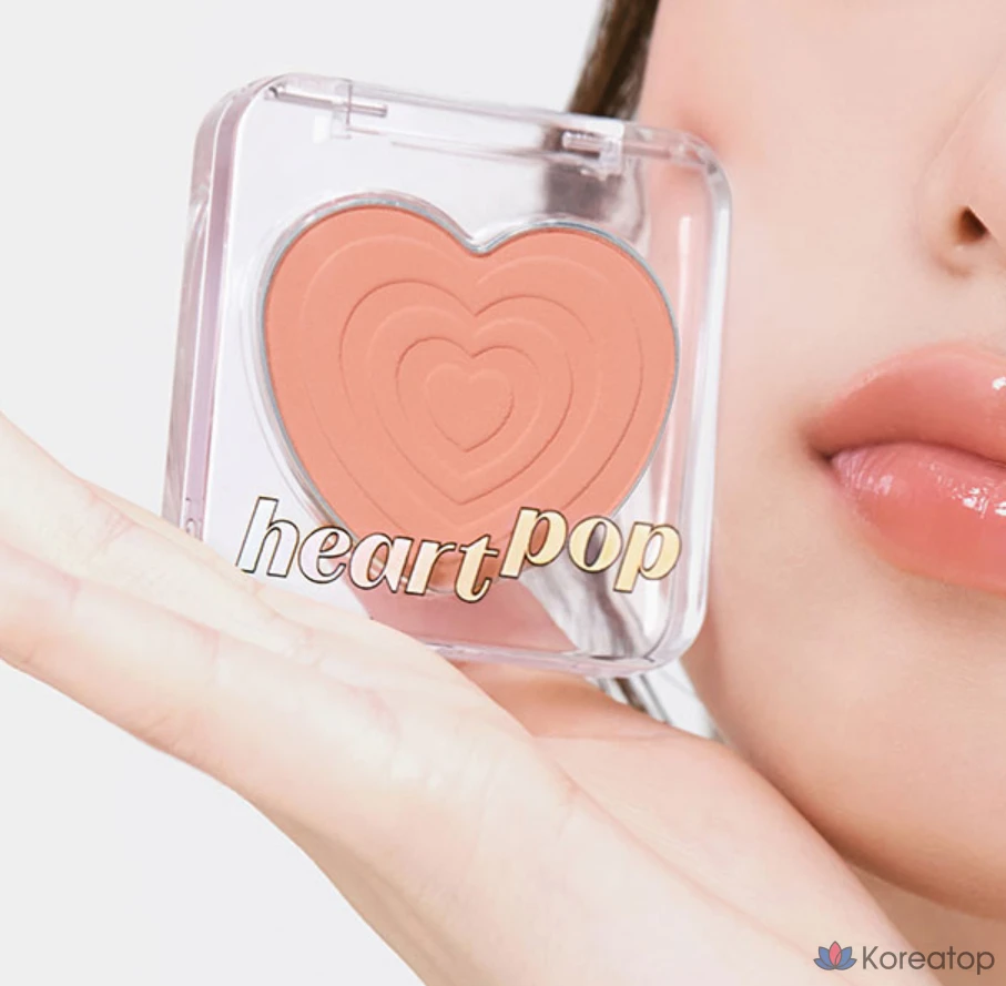 Румяна Etude House Heart Pop Blusher, оттенок Peach Scoop, 4 г, 1 шт., фото 4