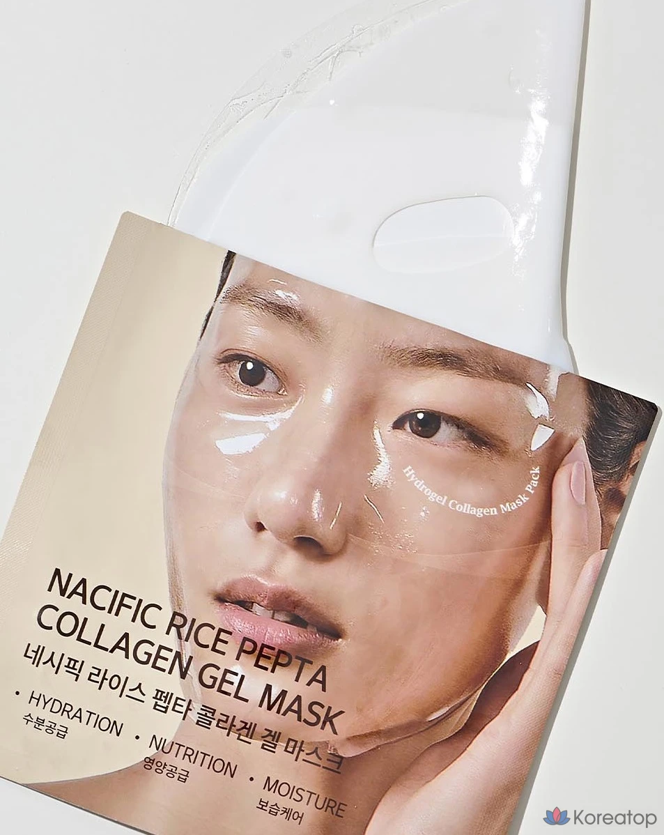Тканевая маска для лица NACIFIC Rice Peptide Collagen Gel Mask, 4 шт., фото 2