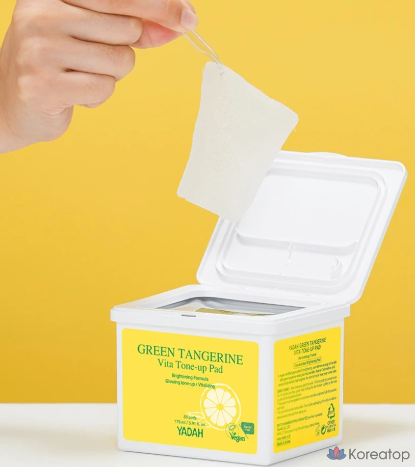 Тонер-пэды Yadah Green Tangerine Vita Tone Up Pad, 175 мл, 80 шт.