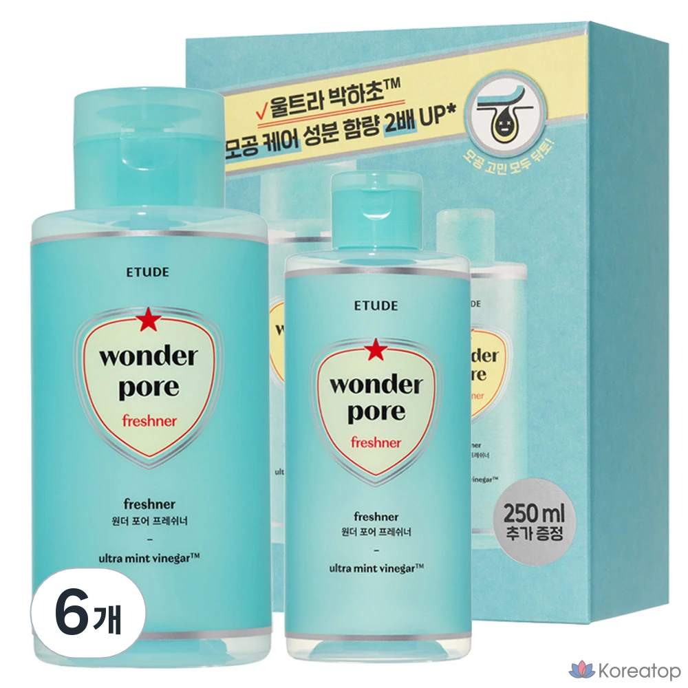 Тонер Etude House Wonder Pore Freshner, 500 мл + 250 мл, 6 шт.