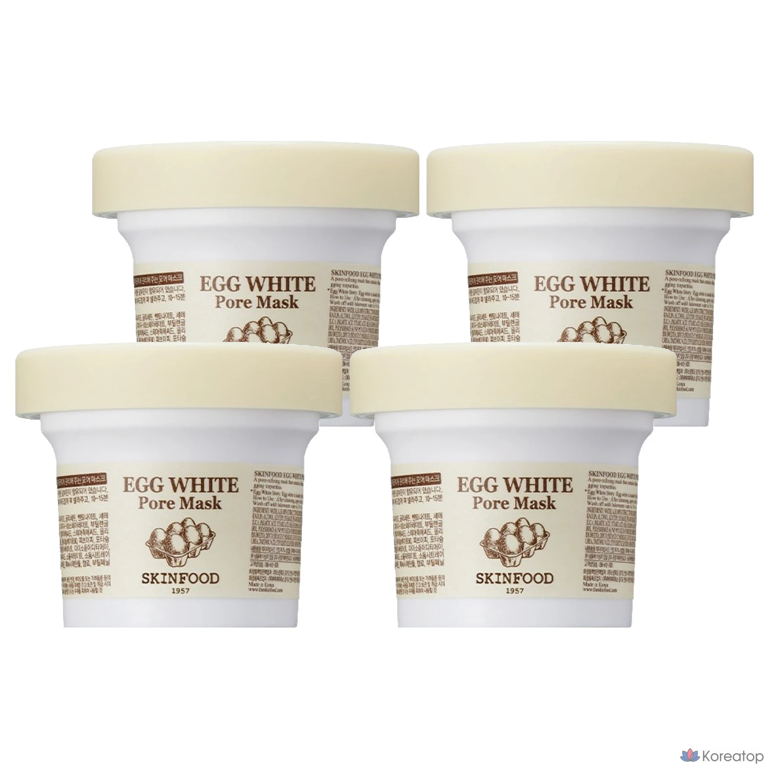 Тканевая маска для лица Skinfood Egg White Pore Mask, 4 шт.