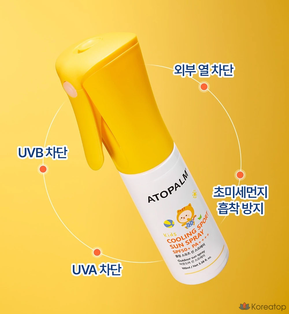 Солнцезащитный спрей Atopalm Kids Cooling Sports Sun Spray SPF50+ PA++++, 100 мл, 1 шт.