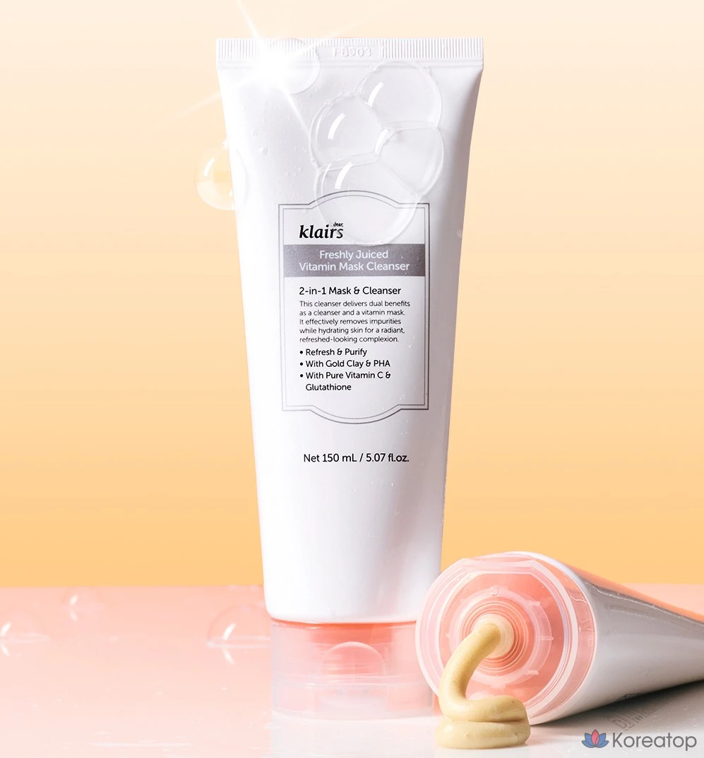 Пилинг Dear, Klairs Freshly Juiced Vitamin Pack Mask Cleanser, 150 мл, 6 шт., фото 7