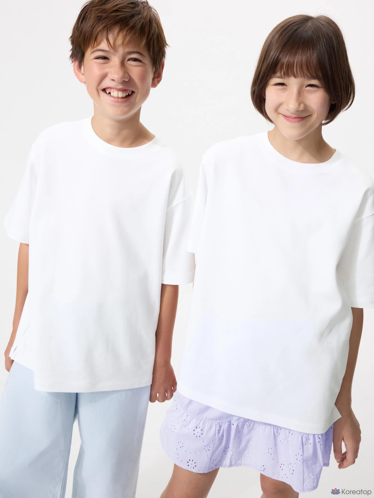 Футболка детская Uniqlo AIRism Cotton Crew Neck T-Shirt