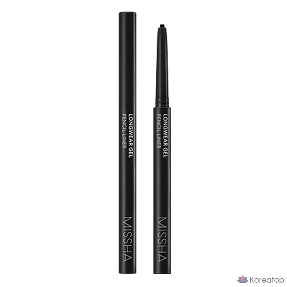 Подводка для глаз Missha Longwear Gel Pencil Liner, оттенок Titan Black, 0.14 г, 1 шт.
