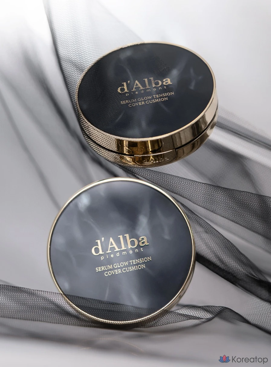 Кушон d'Alba Serum Glow Tension Cover Cushion, оттенок 23, 17 г + 17 г, 1 шт.
