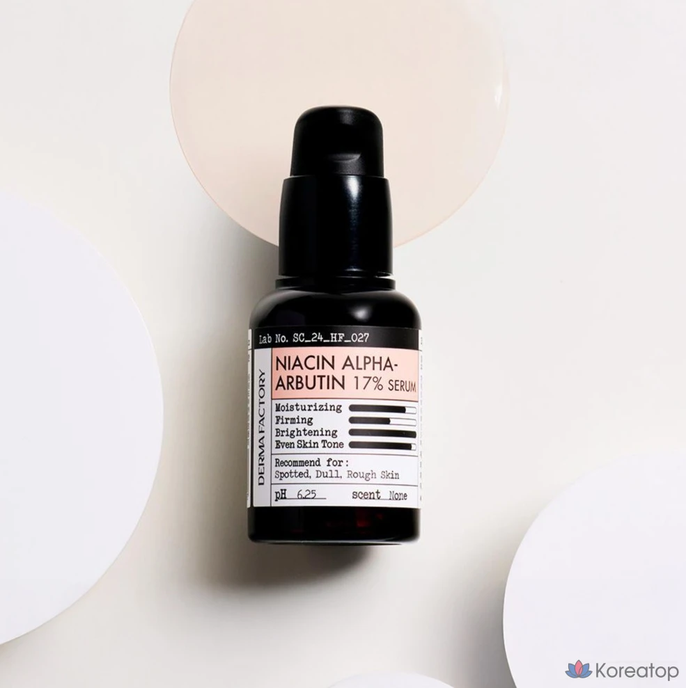 Сыворотка Derma Factory Niacin Alpha Arbutin 17% Serum, 30 мл, 1 шт.