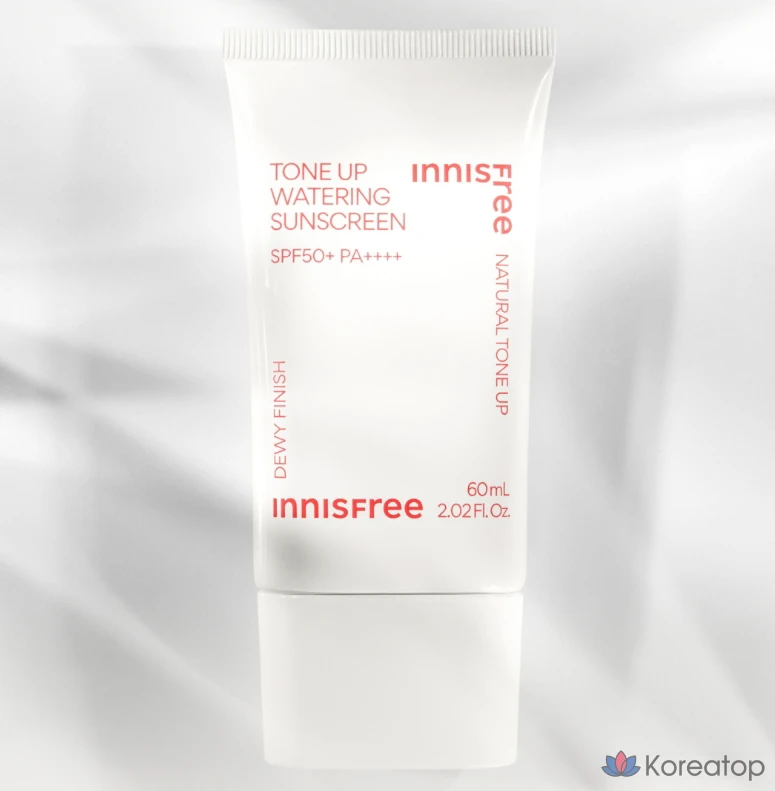 Солнцезащитный крем Innisfree Tone-up Watering Sunscreen SPF50+ PA++++, 60 мл, 1 шт.