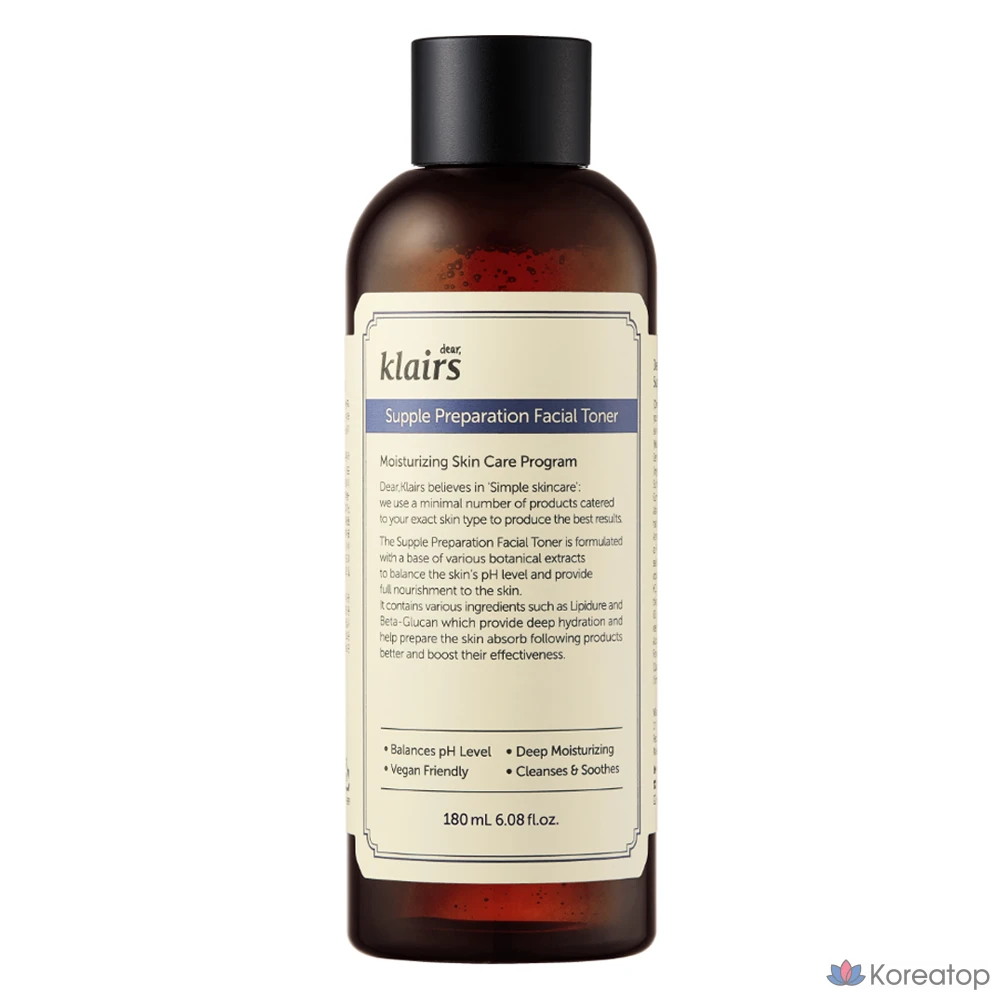 Тонер Dear, Klairs Supple Preparation Facial Toner, 180 мл, 1 шт.