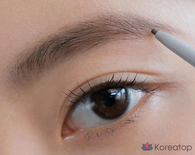 Карандаш для бровей ROM&ND Han All Sharp Eyebrow Auto Pencil, оттенок W1 Gentle Brown, 0.17 г, 1 шт.