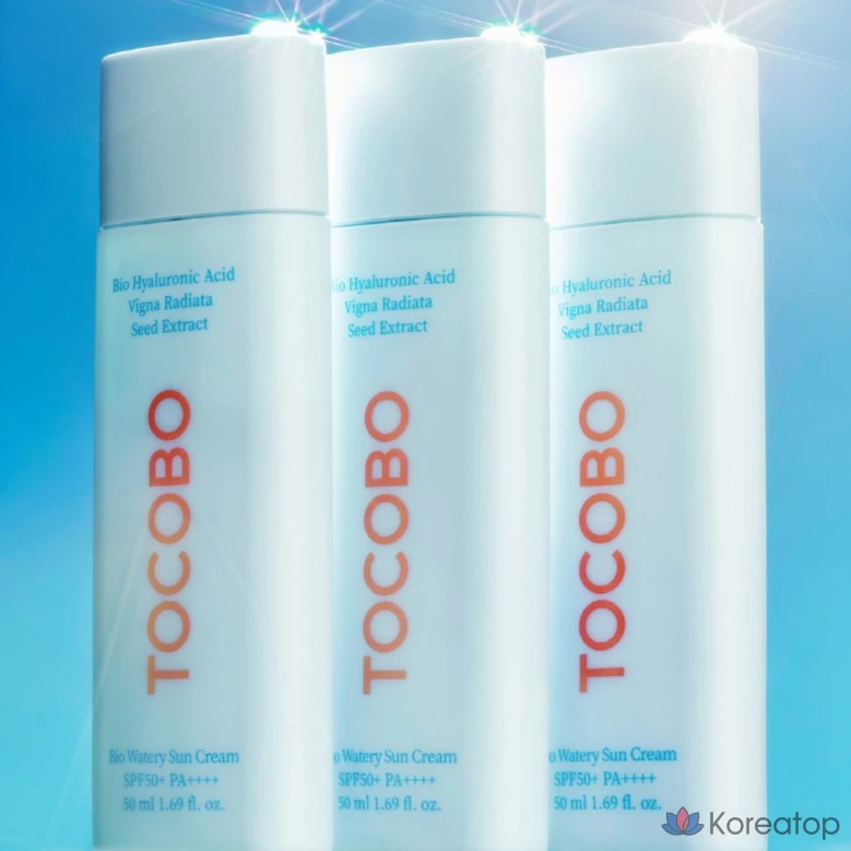 Набор для ухода Tocobo Bio Watery Sun Cream + Cica Calming Sun Serum SPF50+ PA++++ 2-piece Set, 150 мл + 30 мл, 3 шт., фото 8