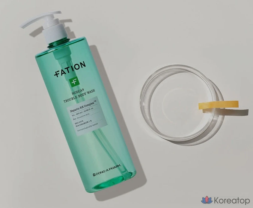 Гель для душа FATION No Scar Nine Trouble Body Wash, аромат полыни, 490 мл, 1 шт.