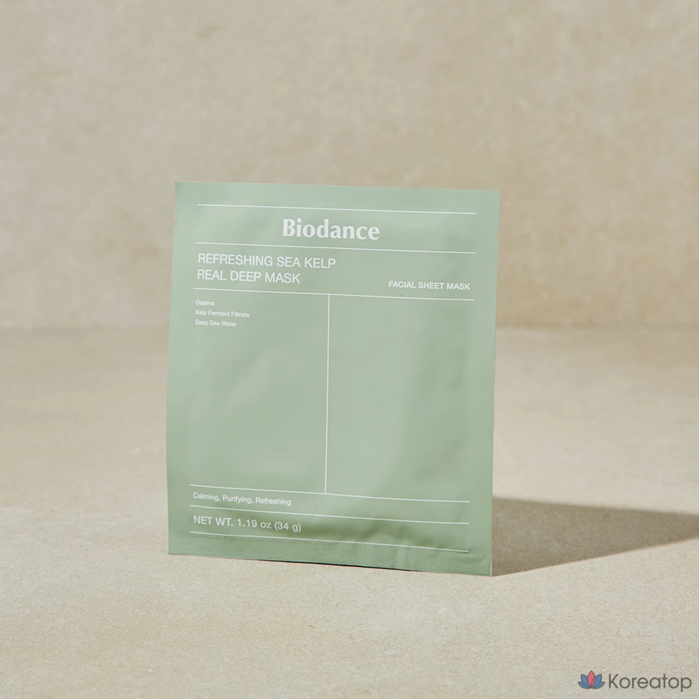 Biodance Освежающая маска из семян ламинарии Real Deep Mask, 1 штука, 6 штук, фото 3