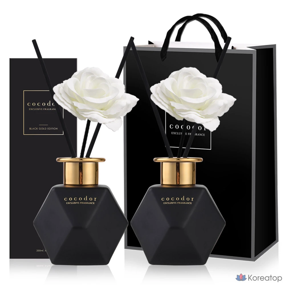 Диффузор для дома Cocodor Black Gold Edition, аромат Bookstore in the Wood, 400 мл, 2 шт.