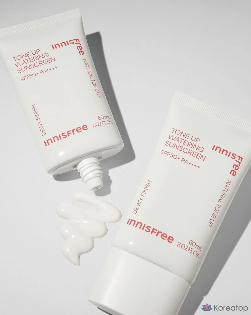 Солнцезащитный крем Innisfree Tone-up Watering Sunscreen SPF50+ PA++++, 60 мл, 1 шт.