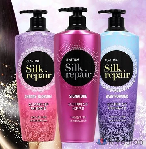 Шампунь Elastine Silk Repair Shampoo Baby Powder Scent, 550 мл, 1 шт.