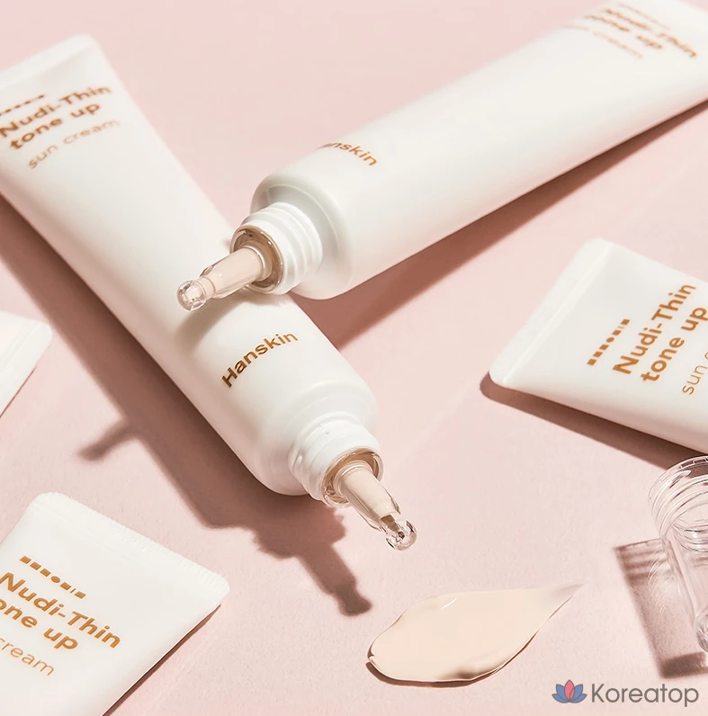 Солнцезащитный крем HANSKIN Nudie Sheer Tone-Up Sun Cream SPF50+ PA++++, 40 мл, 1 шт.