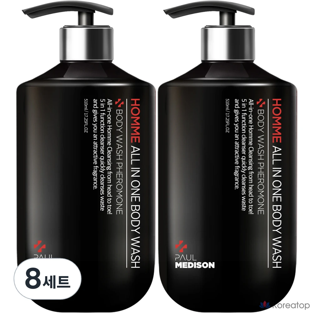 Гель для душа PAUL MEDISON Homme All-in-One Body Wash Pheromone, 510 мл, 8 шт.