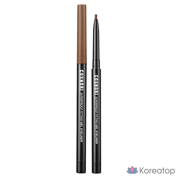 Подводка для глаз Cosnori Super Proof Fitting Gel Eyeliner Pencil, оттенок 03 Walnut Brown, 0.13 г, 1 шт.