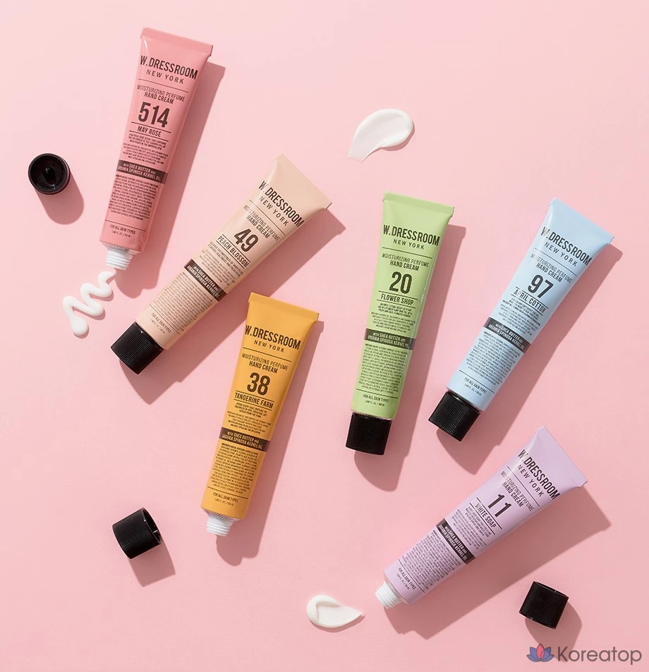 Набор для ухода W.Dressroom Perfume Hand Cream 50 ml Set (Peach Blossom + April Cotton), 150 мл, 3 шт., фото 9