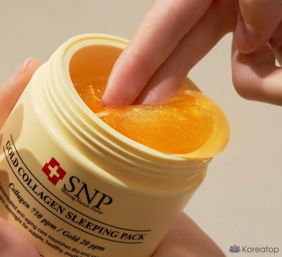 Ночная маска SNP Gold Collagen Sleeping Pack, 100 г, 1 шт.