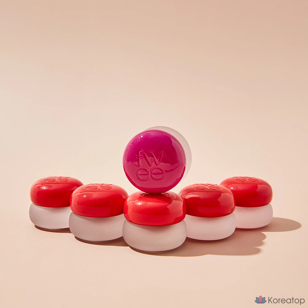Тинт для губ и щек fwee Lip & Cheek Blurry Pudding Pot, оттенок RD01 D-Day, 5 г, 1 шт., фото 2