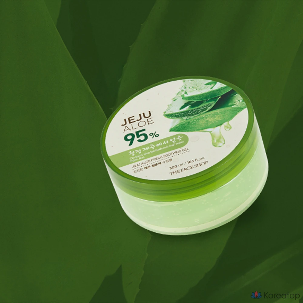 Успокаивающий гель The Face Shop Fresh Jeju Aloe Soothing Gel, 300 мл, 1 шт.