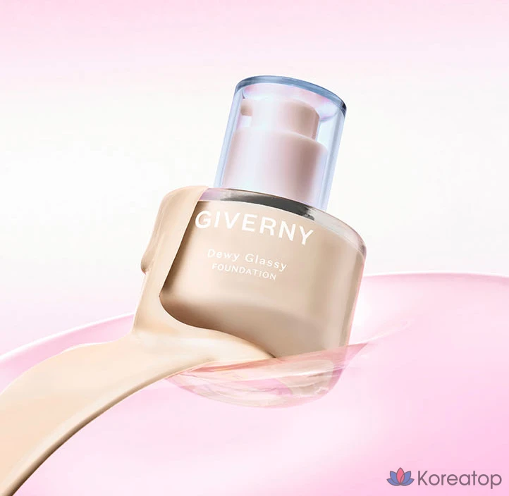 Фундация Giverny Dewy Glassy Foundation, оттенок 21NW Light Beige, 30 мл, 1 шт.