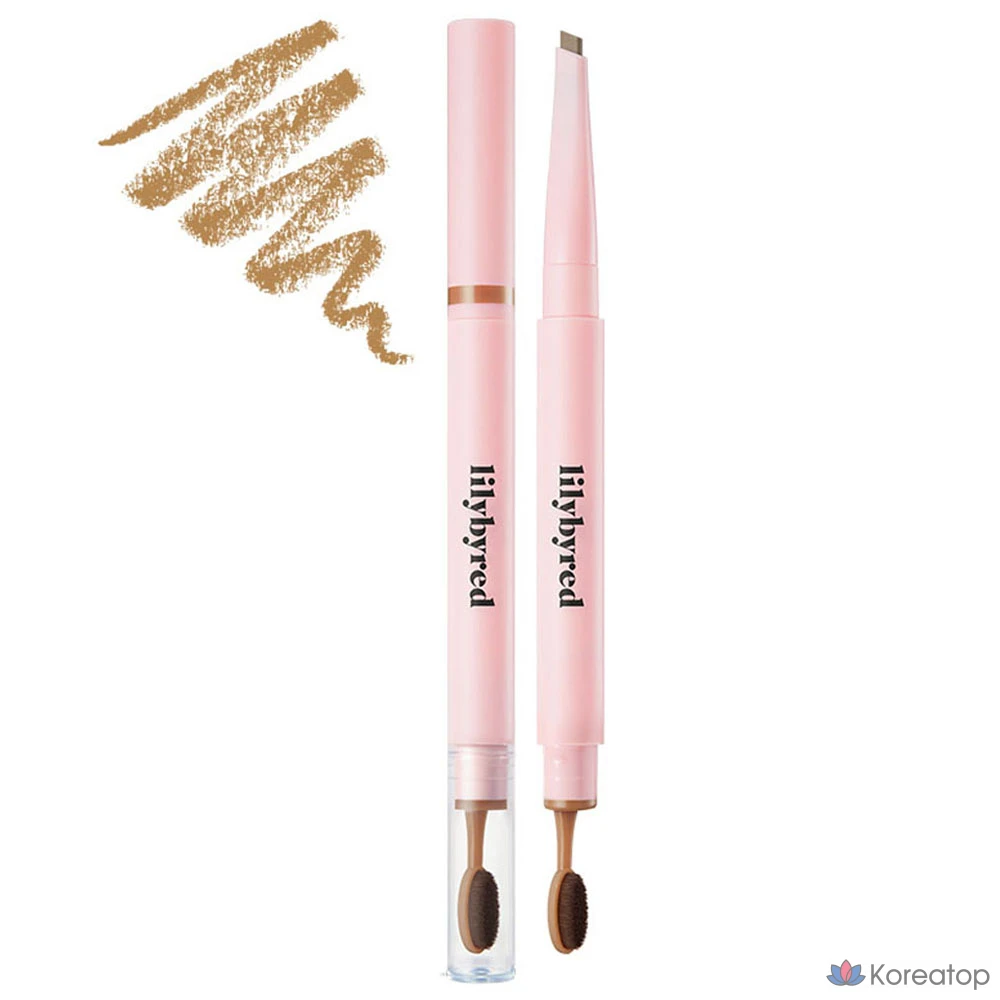 Карандаш для бровей Lilybyred Hard Flat Eyebrow Autopencil, оттенок 01 Light Brown, 0.17 г, 1 шт.