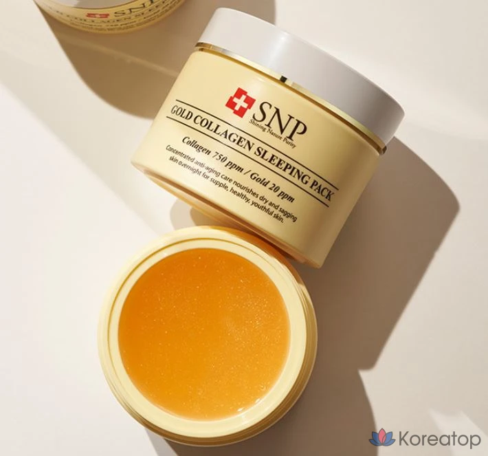 Ночная маска SNP Gold Collagen Sleeping Pack, 100 г, 1 шт.
